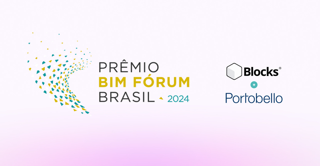 Logotipo do Prêmio BIM Fórum Brasil 2024, destacando inovação e eficiência na indústria da construção.